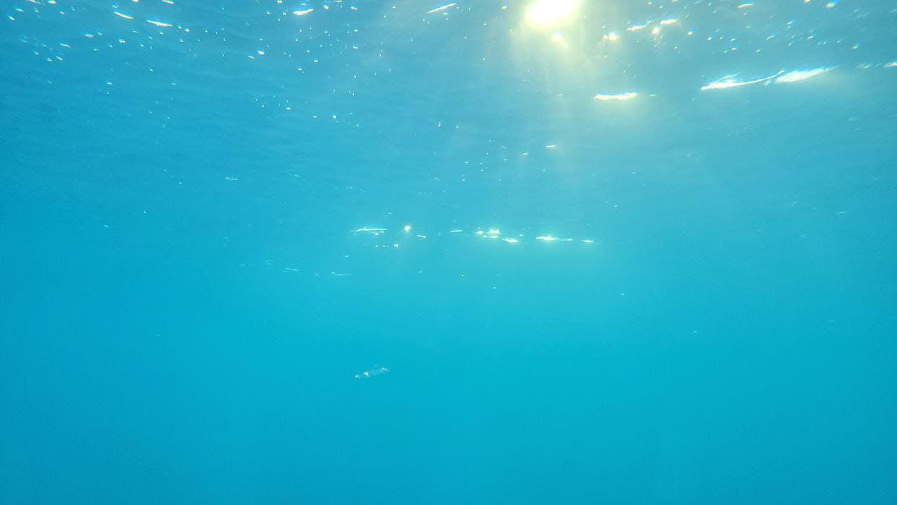 加勒比海，潜水艇视角的海面的光